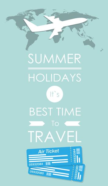 Summer holidays its best time to travel - Vector, Image
