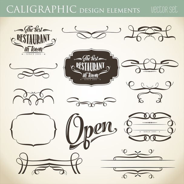 kaligrafické návrhové prvky ozdobit vaše rozložení - Vektor, obrázek