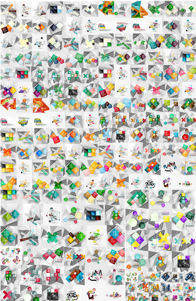 Enorme mega collezione di layout grafici astratti geometrici di carta
 - Vettoriali, immagini