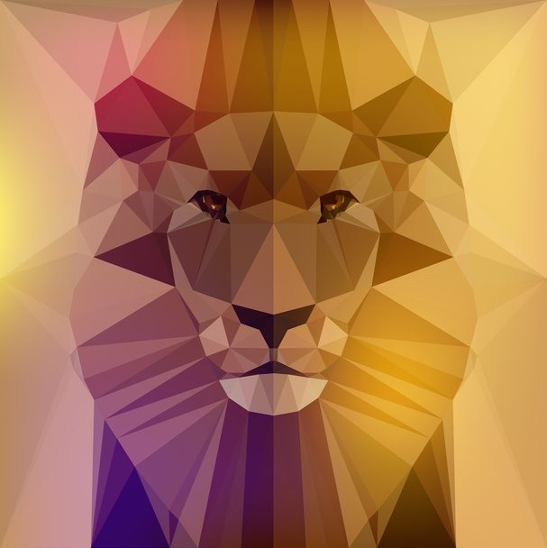 Vector εικονογράφηση - πρόσωπο του ένα λιοντάρι - Διάνυσμα, εικόνα