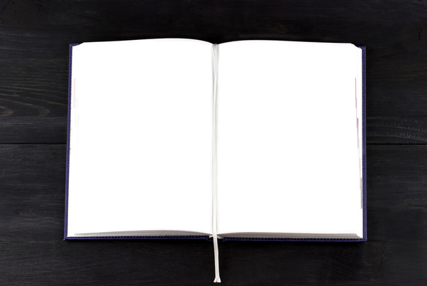 Widok z góry biały Notebook - Zdjęcie, obraz