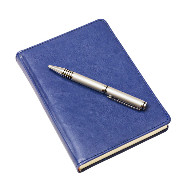 Blue diary and a pen - Photo, Image