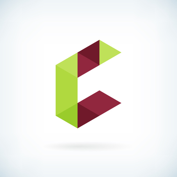 Modern letter C icon flat design element template  - Vector, Image