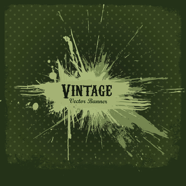 Abstract green grunge background with splats - Vektori, kuva