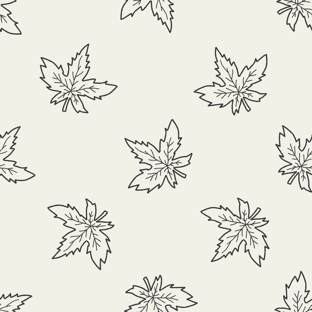 plant doodle seamless pattern background - Wektor, obraz