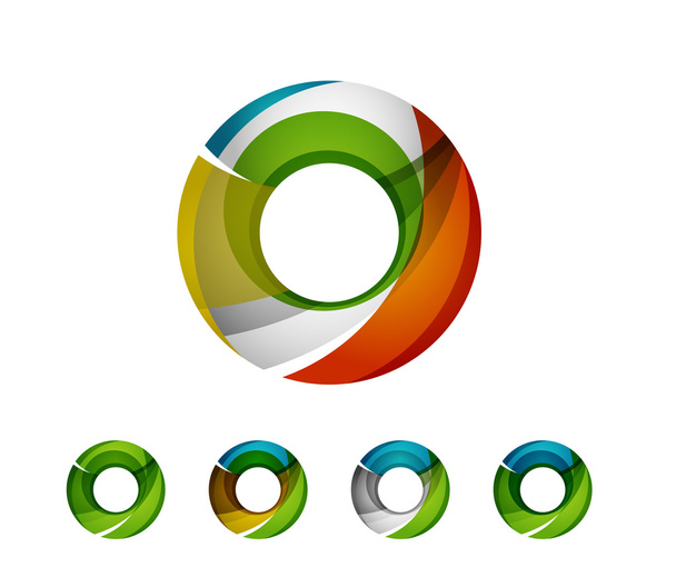 Ensemble de bague abstraite géométrique logo de l'entreprise, cercle
 - Vecteur, image