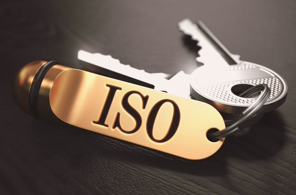 Концепция ISO. Ключи с золотым ключом
. - Фото, изображение