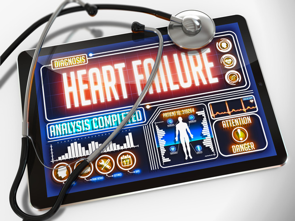 Insuficiencia cardíaca en la pantalla de la tableta médica
. - Foto, Imagen