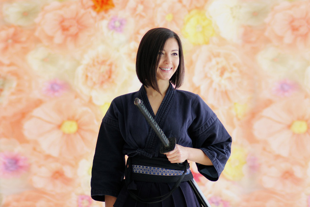 Japonia kobieta samuraj - Zdjęcie, obraz