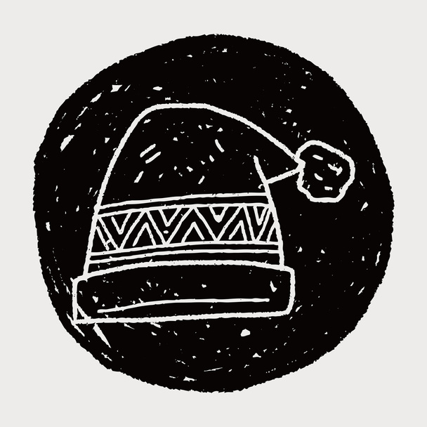 zimní klobouk doodle - Vektor, obrázek