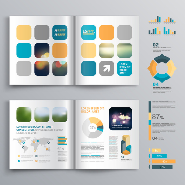 Brochure Template Design - Vetor, Imagem