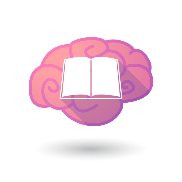 Icône du cerveau avec un livre
 - Vecteur, image