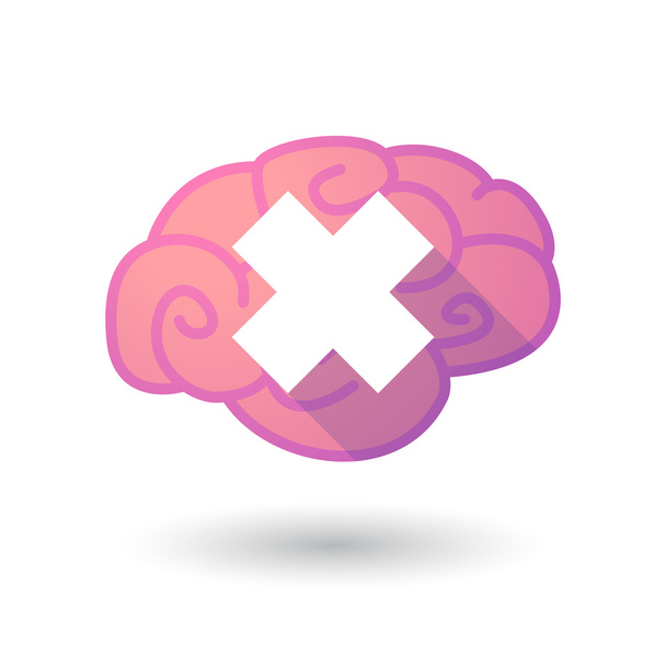 Icono cerebral con un signo de sustancia irritante
 - Vector, imagen