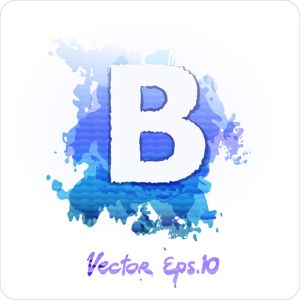 watercolor letter "B" - Вектор,изображение