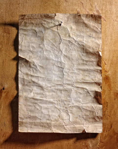 Old paper on wood - Φωτογραφία, εικόνα