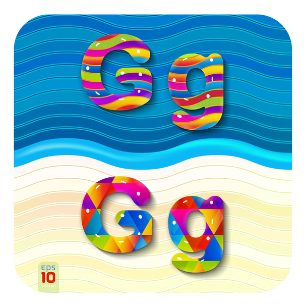 multicolored letters "G" - Vector, Image