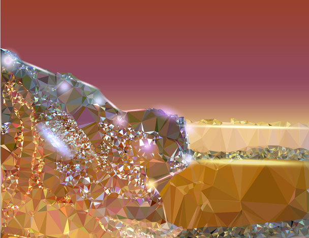 Abstrakti kultainen hehkuva tausta valoa heijastuksia
 - Vektori, kuva