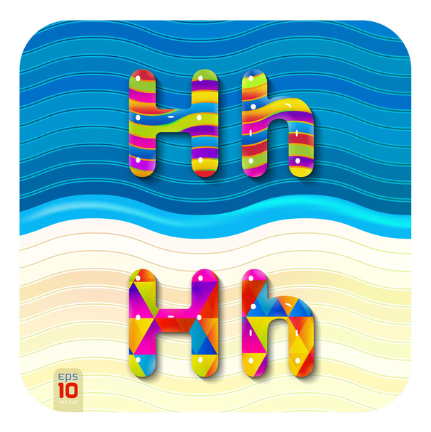 multicolored letters "H" - ベクター画像