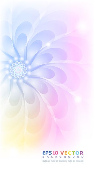 Abstract pastel floral background - Vector, Imagen
