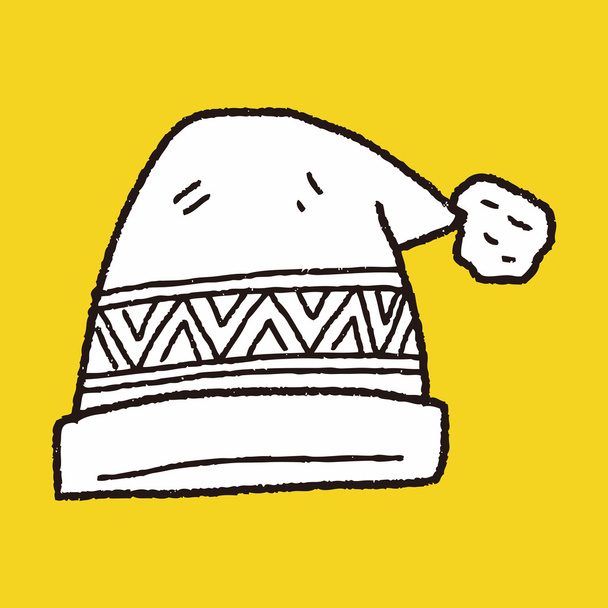 sombrero de invierno garabato
 - Vector, imagen
