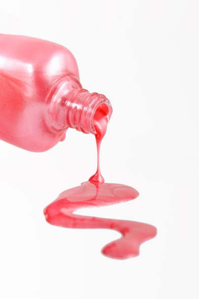 Bottle of the pink nail polish - Zdjęcie, obraz