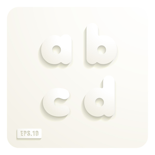 Буквы в нижнем регистре a, b, c, d
. - Вектор,изображение