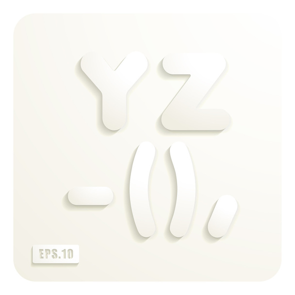 Paper letter Y, Z - Вектор,изображение