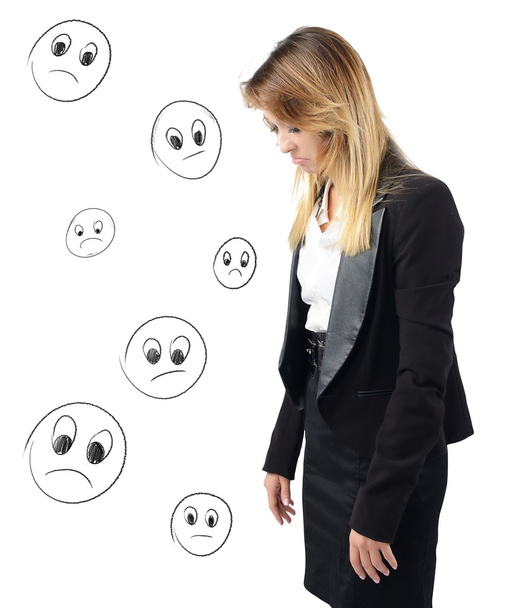 Businesswoman depressed and discouraged - Photo, Image