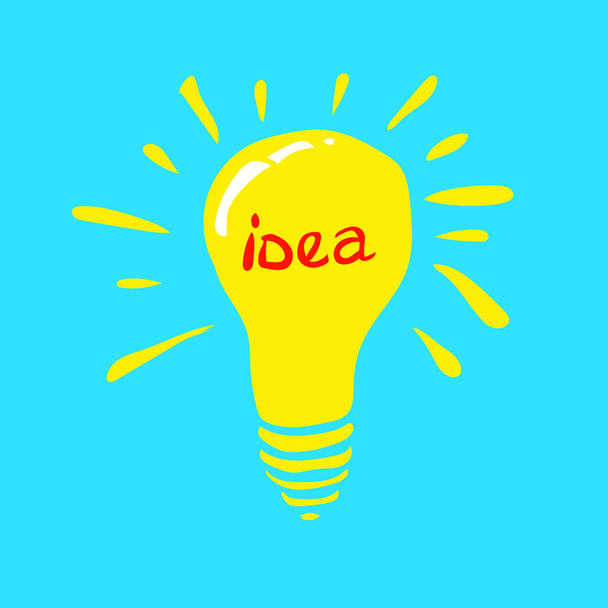 lamp pictogram met idee concept - Foto, afbeelding