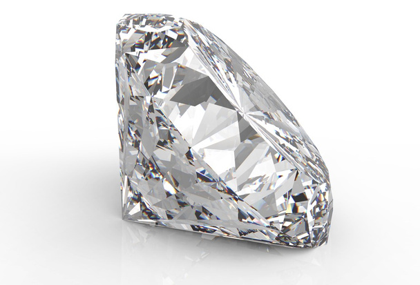 Diamant geïsoleerd op wit - Foto, afbeelding