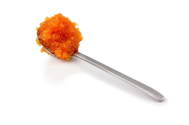 Teaspoon of red caviar - Photo, Image