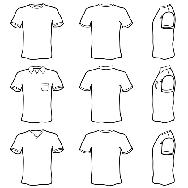 Blank t shirt set - Vector, Image