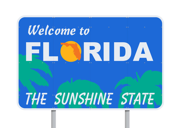 Florida'ya hoşgeldin - Vektör, Görsel