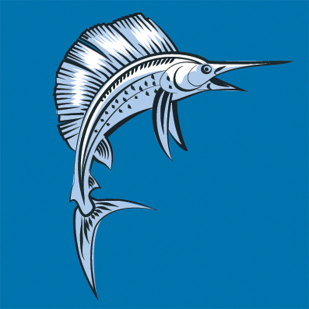 Marlin ryb - vektorové ilustrace - Vektor, obrázek