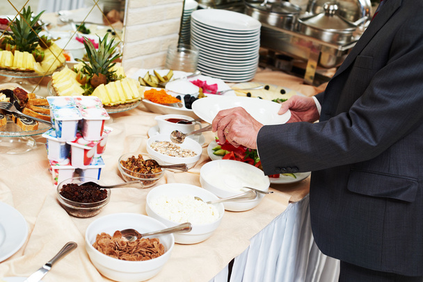 Švédská snídaně formou bufetu - Fotografie, Obrázek