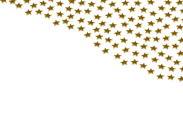 Estrellas doradas sobre fondo blanco
 - Foto, Imagen