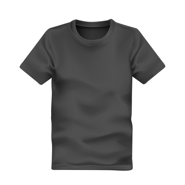 man's t-shirt in black - Vector, Image