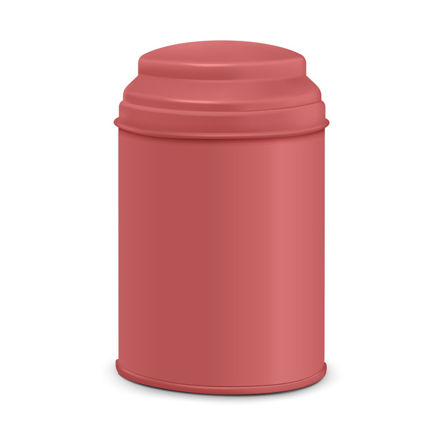 red round tin packaging  - Vektor, kép
