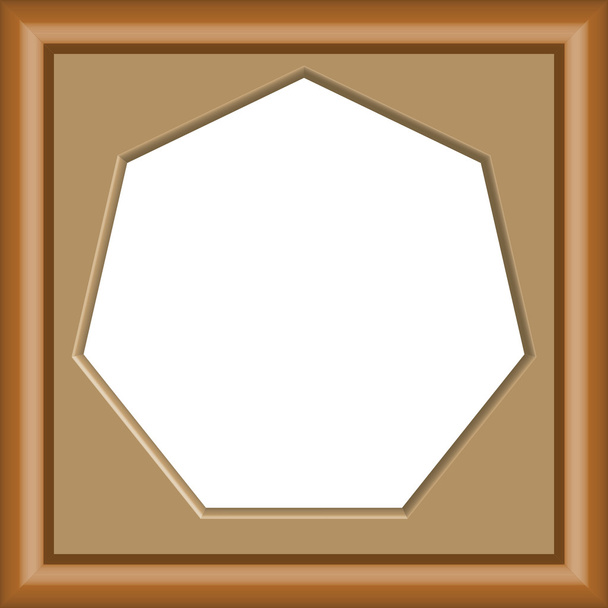 heptagon frames - Vector, Image