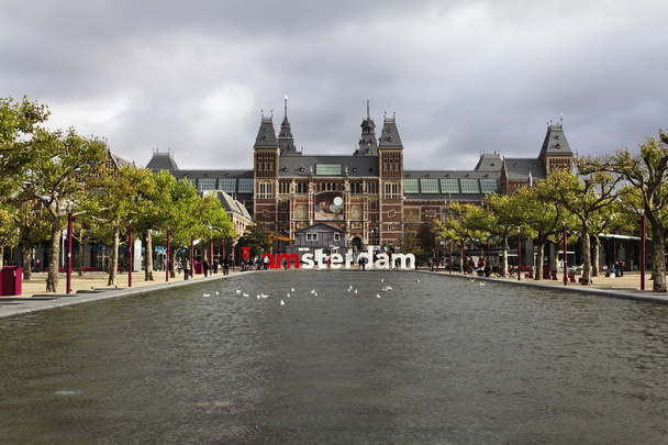Holandia, amsterdam, rijksmuseum elewacji - Zdjęcie, obraz
