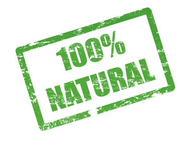 100 % natural stamp - Vector, Image