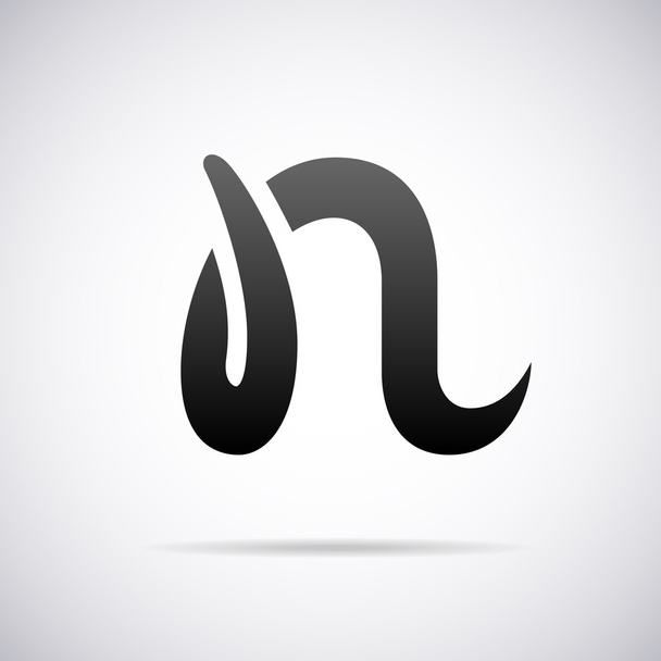 Vector logo for letter N. Design template - Vektor, obrázek