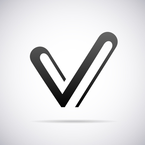 手紙 v. デザイン テンプレート ベクトルのロゴ - ベクター画像