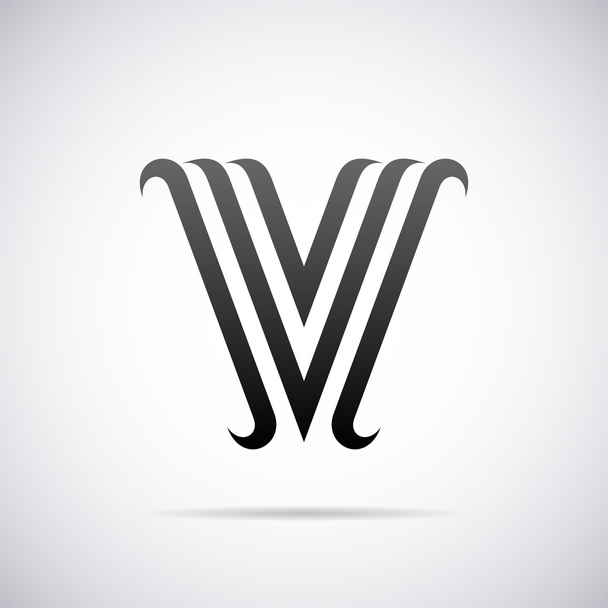 Vector logo for letter V. Design template - Vector, afbeelding