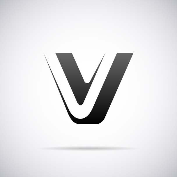 Vector logo for letter V. Design template - Vektor, Bild