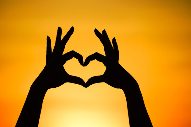 Hands forming a heart shape - Photo, Image
