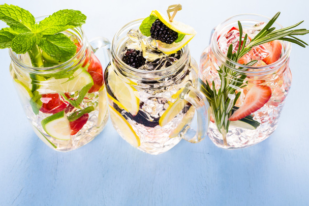 Water made with organic citruses and berries - Photo, Image