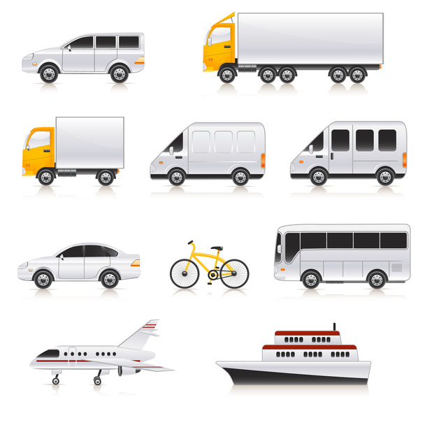 Icone di trasporto - Vettoriali, immagini