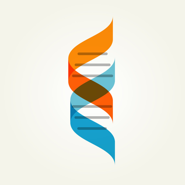 DNA, elemento genético e ícone
 - Vetor, Imagem