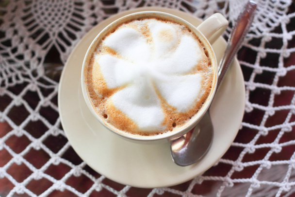 Горячий кофе капучино
 - Фото, изображение